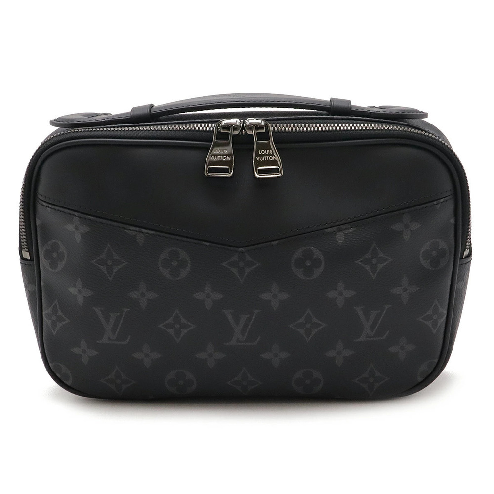 LOUIS VUITTON Monogram Eclipse Black Bum Bag Waist Body Pouch Clutch